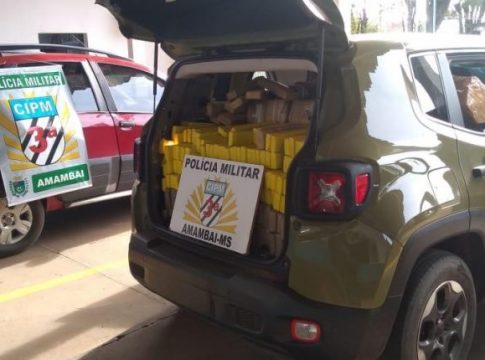 Renegade é apreendido com quase 1 tonelada de maconha e 2 são presos