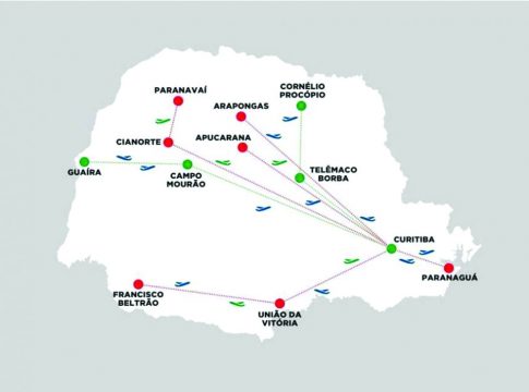 Aeroporto de Guaíra inaugura dia 22 voos semanais para Curitiba