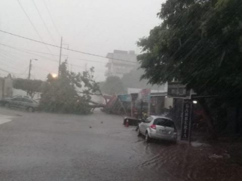 Temporal na fronteira teve granizo, vendaval e 22 milímetros de chuva