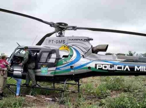 Em ação conjunta, Bombeiros e PM resgatam criança ferida no Pantanal