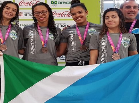 Natação de MS começa com tudo e três pódios são garantidos nos JEJ Blumenau