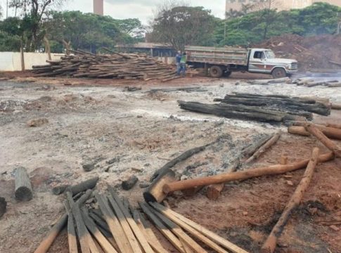 Madeireira estima prejuízo de R$ 30 mil e suspeita que incêndio foi criminoso