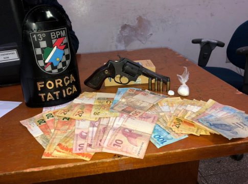 Polícia Militar prende dois homens por tráfico de drogas e apreende arma de fogo em Paranaíba