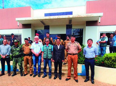 Prefeito Heraldo recebe secretário de Segurança e presidente da Itaipu para discutir segurança pública