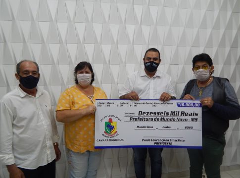 Governo de Mundo Novo recebe duas mil máscaras do deputado Paulo Corrêa e R$ 16 mil da Câmara