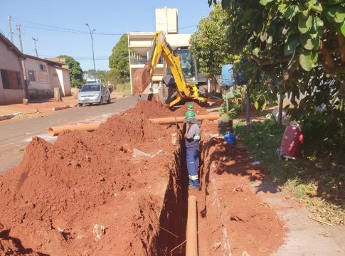Obras de esgotamento sanitário avançam em Japorã