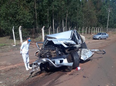 Acidente entre Clio e S10 deixa 4 mortos e 2 feridos na BR-163