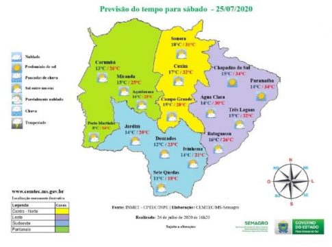 Fim de semana será de temperaturas amenas e melhora no clima seco