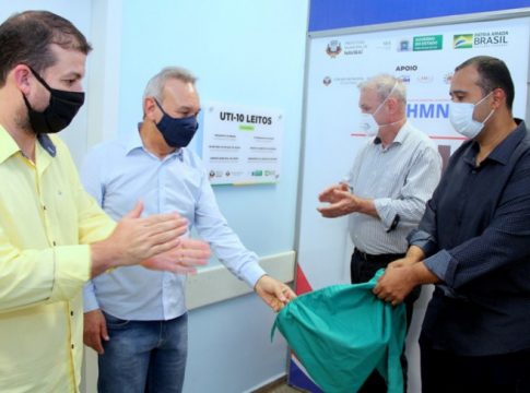 Prefeito Izauri e Geraldo inauguram os leitos de UTI em Naviraí