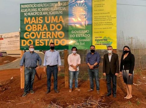 Deputado Paulo Corrêa e Deputado Federal Beto Pereira participam de lançamento de obras em Aral Moreira