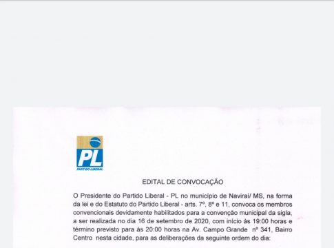 Edital de convocação
