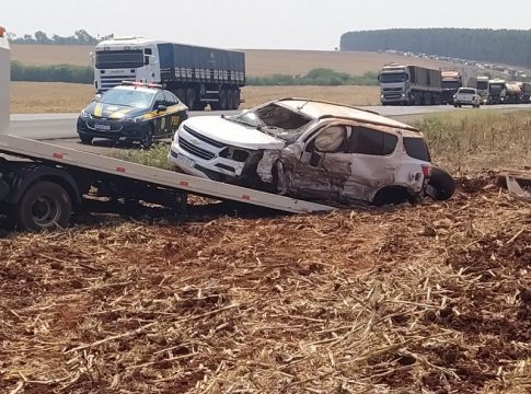 Gravíssimo acidente deixa seis feridos na BR-163 entre Guaíra e Mercedes