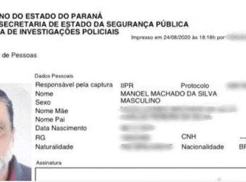 Foragido há 1 ano, assassino de ator fez documento no PR e diz que nasceu em MS