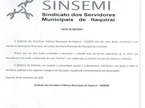 Secretária de Educação afirma ter “lista de demissão” para 16 de novembro em Itaquiraí