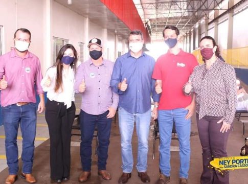 Ney, Sandra, Mara e Eduardo Riedel visitam a Bello Alimentos
