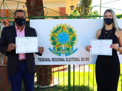 Léo e Fabiana são diplomados para o segundo mandato