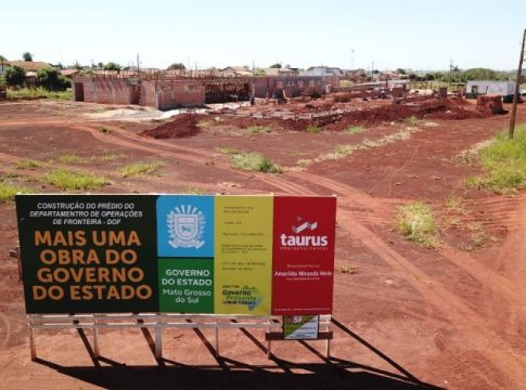 Com obra em pleno vapor, nova sede do DOF vai modernizar ações no combate ao crime na fronteira