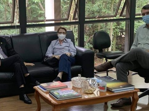 Paulo Corrêa e Riedel recebem ministra Tereza Cristina