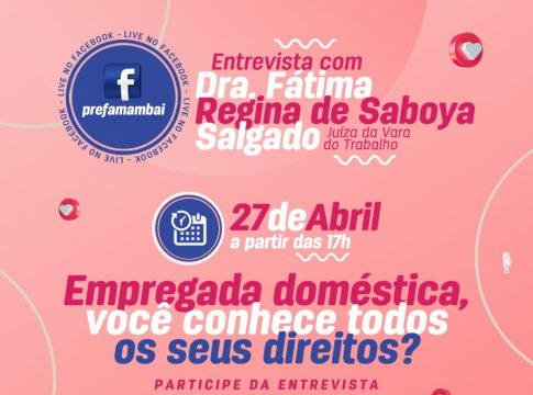 Amambai realiza live sobre direitos das empregadas domésticas