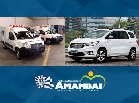 Prefeitura de Amambai recebe duas ambulâncias e Chevrolet Spin para uso do município