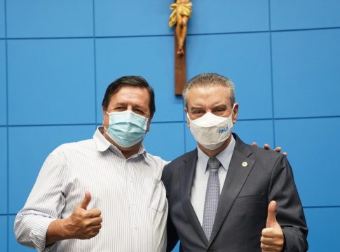 Presidente da Assembleia, Paulo Corrêa recebe vereador Evaldo