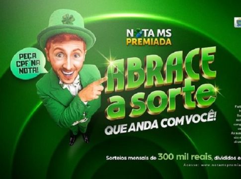 Nota MS Premiada de junho tem sorteio nesta terça-feira