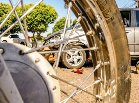 Idosa tem perna esmagada e é socorrida em estado grave após acidente em Campo Grande