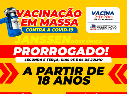 Mundo Novo vacinou 5.076 pessoas no final de semana