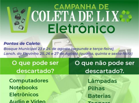 Prefeitura de Itaquiraí inicia na próxima segunda-feira (23), a Campanha de Coleta de Lixo Eletrônico