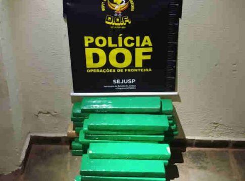 DOF prende paulista que enterrou 33 quilos de maconha no quintal de casa em MS