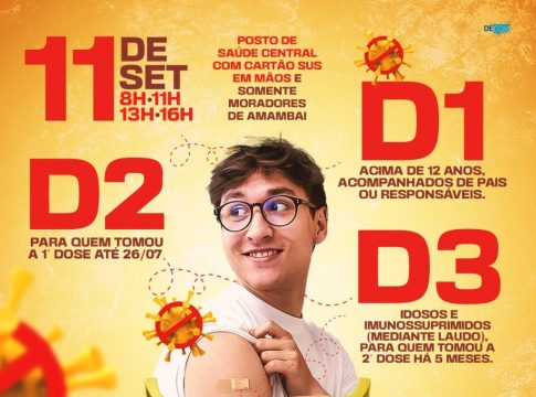 Prefeitura de Amambai convoca população para Dia D de vacinação contra a COVID-19 neste sábado