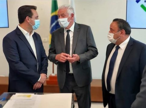 Governador Ratinho Junior recebe prefeito Heraldo Trento