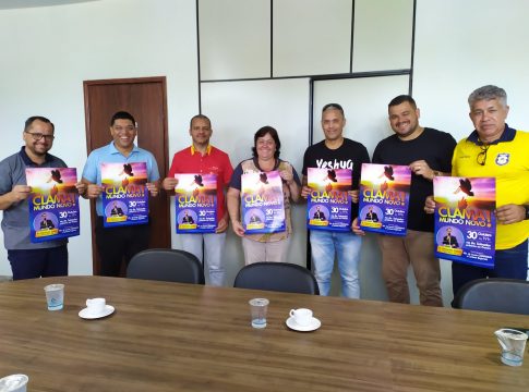Lideranças do Clama Mundo Novo se reúnem no Paço Municipal em preparação para evento do dia 30