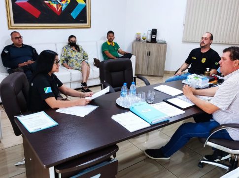 Presidente da Câmara recebeu representantes de segurança pública de Iguatemi