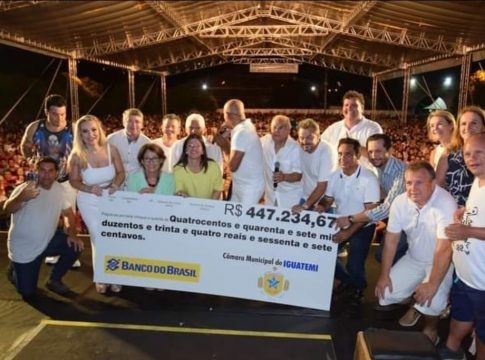 Câmara de Vereadores de Iguatemi faz devolução de R$ 447 mil