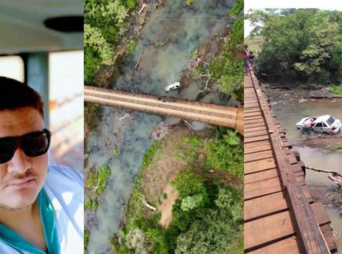 Motorista perde o controle e morre após carro cair de ponte em MS
