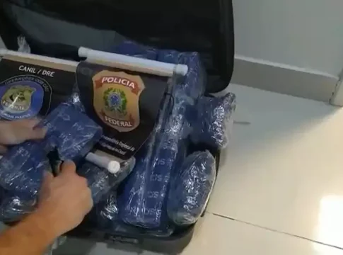Passageira de MS é presa no aeroporto de Fortaleza com mala recheada de drogas