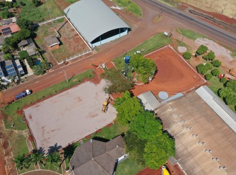 Praça da Comunidade Rural Maracaju dos Gaúchos passa por obra de revitalização