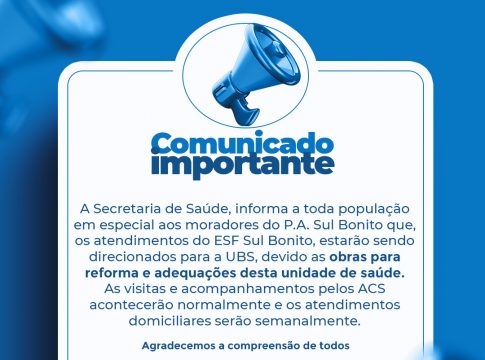 Itaquiraí – ESF Sul Bonito receberá reforma e adequação
