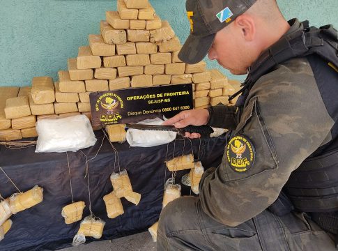 Droga avaliada em R$ 170 mil é apreendida em compartimento secreto de veículo na MS-295