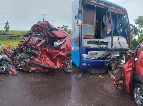 Ônibus freou por 50 metros ao ver carro em zigue-zague antes de batida que matou 4