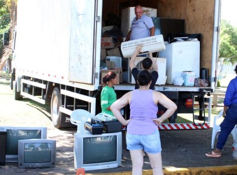 Campanha de coleta de lixo eletrônico em Naviraí recolheu quatro toneladas
