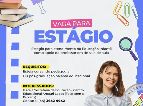 O município de Guaíra divulga vagas de estágio na educação infantil