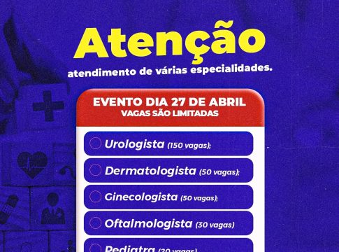 Confira quais vagas para atendimento com especialistas há em cada unidade de saúde em Mundo Novo