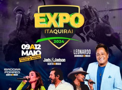 ExpoItaquiraí acontece entre os dias 09 e 12 de maio