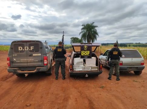Veículo carregado com mais de cem quilos de droga é apreendido pelo DOF em Amambai