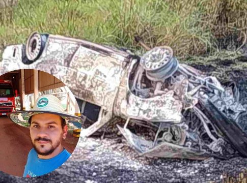 Dono de Saveiro que morreu carbonizado em acidente na BR-463 era morador de Brasilândia