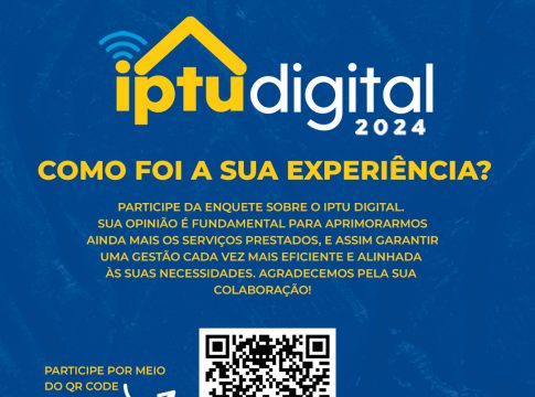 Guaíra, via Secretaria de Fazenda, convida os munícipes a participarem da enquete sobre o IPTU Digital 2024