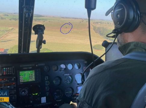 Helicóptero que saiu de MS é “derrubado” a tiros no PR