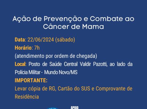 Grupo Onça Pintada vai atender em Japorã e Mundo Novo
